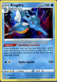 Kingdra 37/196 Pokémon Lost Origin Rare Holo