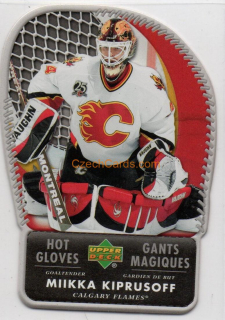 Mikka Kiprusoff 2006/07 UD McDonalds Hot Gloves Die Cut #HG4