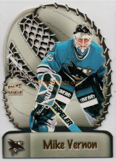 Mike Vernon 1998/99 Paramount Gloves Side Laser Cut #18