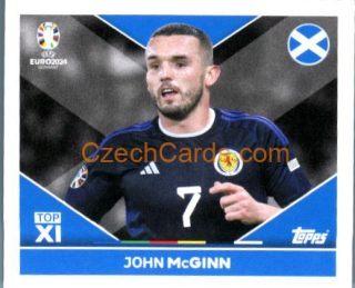 John McGinn 2024 Topps UEFA Euro sticker #SCO-TOP1