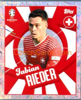 Fabian Rieder 2024 Topps UEFA Euro sticker foil #SUI-PTW