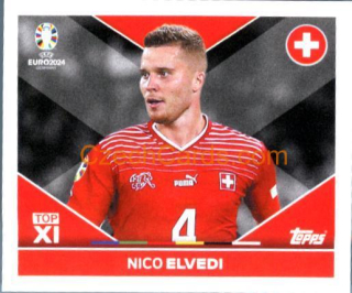 Nico Elvedi 2024 Topps UEFA Euro sticker #SUI-TOP1