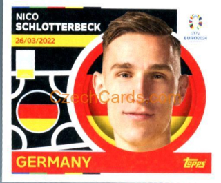 Nico Schlotterbeck 2024 Topps UEFA Euro sticker #GER5