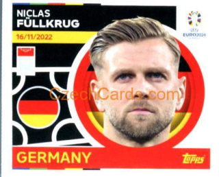 Niclas Füllkrug 2024 Topps UEFA Euro sticker #GER17