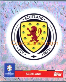 Emblem Scotland 2024 Topps UEFA Euro sticker foil #SCO1