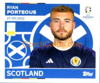 Ryan Porteous 2024 Topps UEFA Euro sticker #SCO9