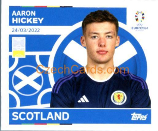 Aaron Hickey 2024 Topps UEFA Euro sticker #SCO10