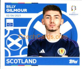 Billy Gilmour 2024 Topps UEFA Euro sticker #SCO14