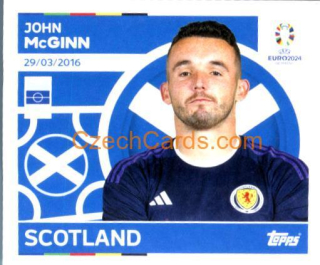 John McGinn 2024 Topps UEFA Euro sticker #SCO15