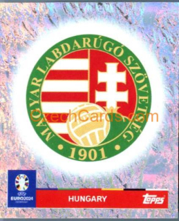 Emblem Hungary 2024 Topps UEFA Euro sticker foil #HUN1