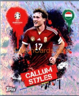 Callum Styles 2024 Topps UEFA Euro sticker foil #HUN3