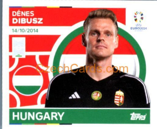 Dénes Dibusz 2024 Topps UEFA Euro sticker  #HUN4