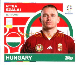 Attila Szalai 2024 Topps UEFA Euro sticker #HUN6