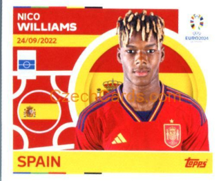 Nico Williams 2024 Topps UEFA Euro sticker #ESP15