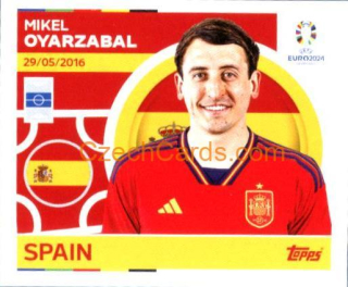 Mikel Oyarzabal 2024 Topps UEFA Euro sticker #ESP16