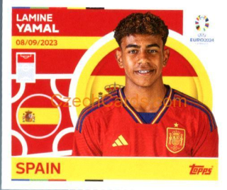 Lamine Yamal 2024 Topps UEFA Euro sticker #ESP19