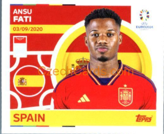 Ansu Fati 2024 Topps UEFA Euro sticker #ESP20