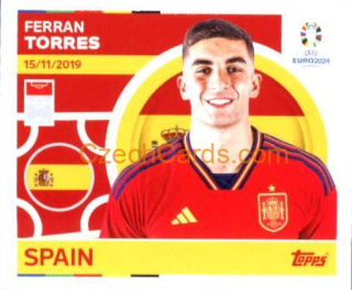 Ferran Torres 2024 Topps UEFA Euro sticker #ESP21