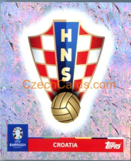 Emblem Croatia 2024 Topps UEFA Euro sticker foil #CRO1