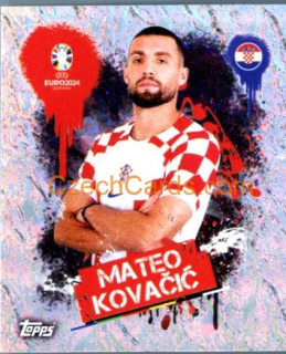 Mateo Kovačić 2024 Topps UEFA Euro sticker foil #CRO3