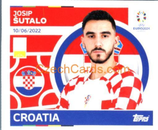 Josip Šutalo 2024 Topps UEFA Euro sticker #CRO7