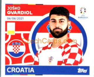 Joško Gvardiol 2024 Topps UEFA Euro sticker #CRO9