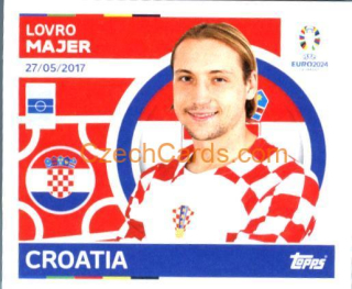 Lovro Majer 2024 Topps UEFA Euro sticker #CRO12