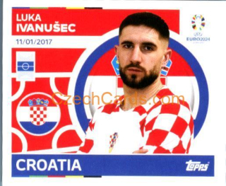 Luka Ivanušec 2024 Topps UEFA Euro sticker #CRO16