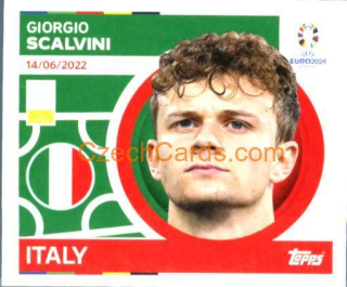 Giorgio Scalvini 2024 Topps UEFA Euro sticker #ITA8