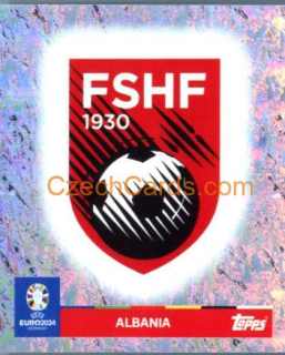 Emblem Albania 2024 Topps UEFA Euro sticker foil #ALB1