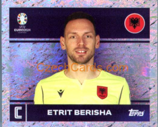 Etrit Berisha 2024 Topps UEFA Euro sticker foil #ALB2