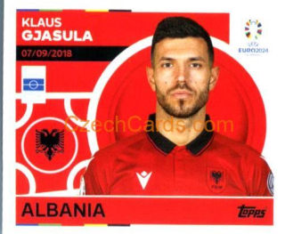 Klaus Gjasula 2024 Topps UEFA Euro sticker #ALB11