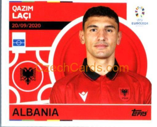 Qazim Laçi 2024 Topps UEFA Euro sticker #ALB12