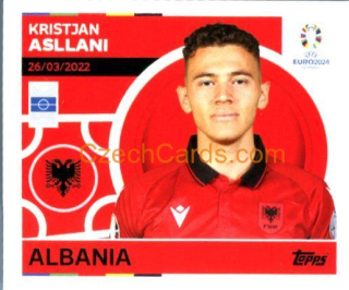 Kristjan Asllani 2024 Topps UEFA Euro sticker #ALB13