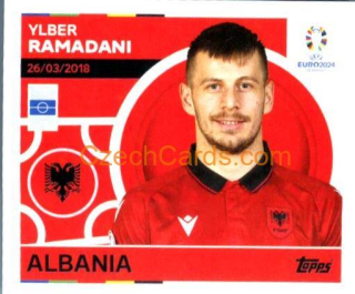 Ylber Ramadani 2024 Topps UEFA Euro sticker #ALB15