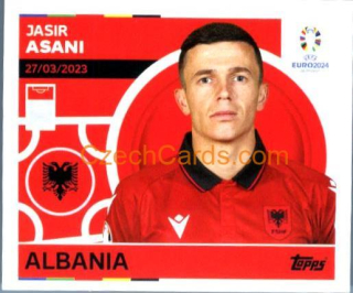 Jasir Asani 2024 Topps UEFA Euro sticker #ALB16