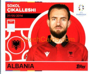 Sokol Çikalleshi 2024 Topps UEFA Euro sticker #ALB18