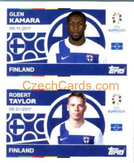 Glen Kamara / Robert Taylor 2024 Topps UEFA Euro sticker #FIN8-9