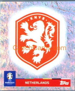 Emblem Netherlands 2024 Topps UEFA Euro sticker foil #NED1