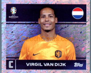 Virgil van Dijk 2024 Topps UEFA Euro sticker foil #NED2