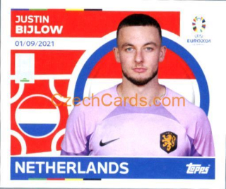 Justin Bijlow 2024 Topps UEFA Euro sticker #NED4