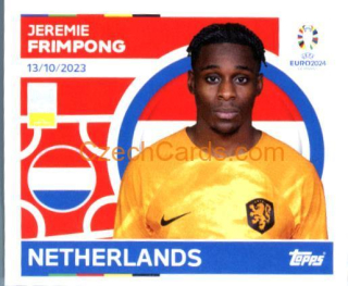 Jeremie Frimpong 2024 Topps UEFA Euro sticker #NED5