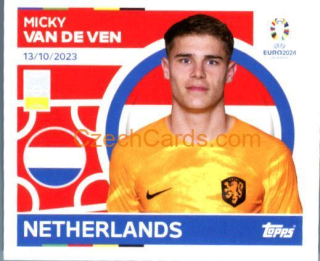 Micky van de Ven 2024 Topps UEFA Euro sticker #NED6