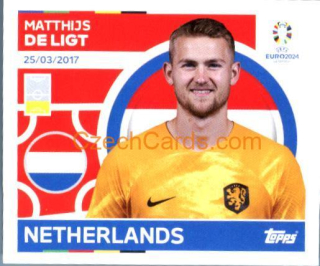 Matthijs de Ligt 2024 Topps UEFA Euro sticker #NED7