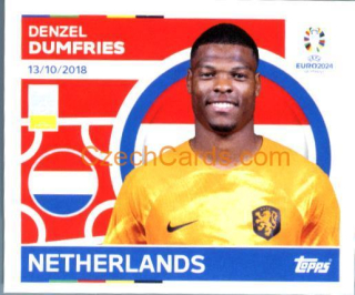 Denzel Dumfries 2024 Topps UEFA Euro sticker #NED8