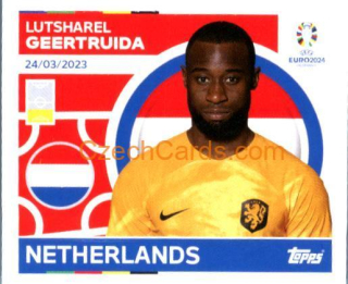 Lutsharel Geertruida 2024 Topps UEFA Euro sticker #NED9