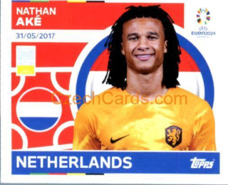 Nathan Aké 2024 Topps UEFA Euro sticker #NED12