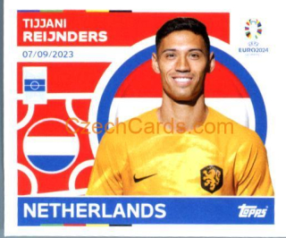 Tijjani Reijnders 2024 Topps UEFA Euro sticker #NED13