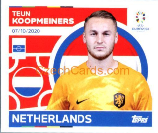 Teun Koopmeiners 2024 Topps UEFA Euro sticker #NED15