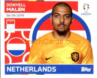 Donyell Malen 2024 Topps UEFA Euro sticker #NED16